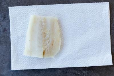 Cod on a paper towel