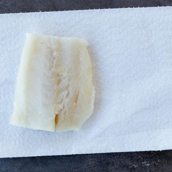 Cod on a paper towel