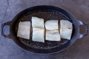 Cod in a baking pan