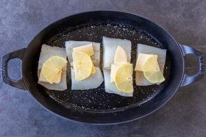 Cod with butter and lemon