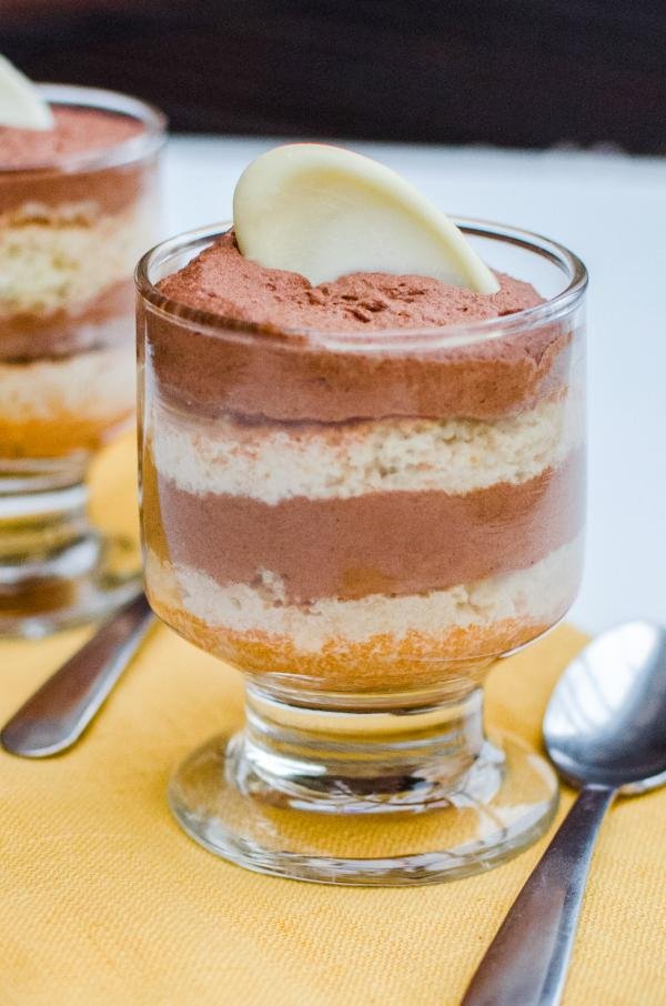 Chocolate Coffee Mousse Dessert with a spoon