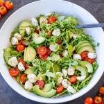 Arugula Caprese Salad in a bowl
