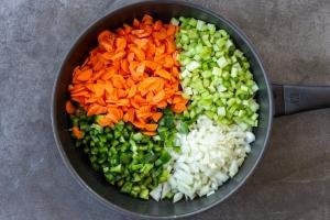 All the veggies in a pan