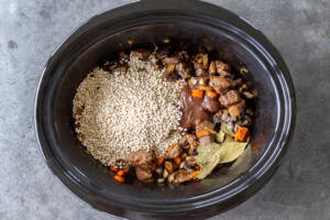 barley added to all the slow cooker