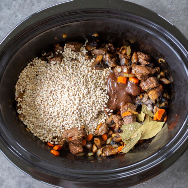 barley added to all the slow cooker