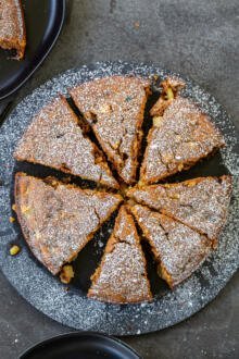 baked and sliced Lumberjack Cake