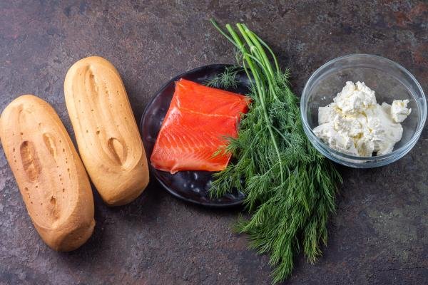 Ingredients for Smoked Salmon Tea Sandwiches