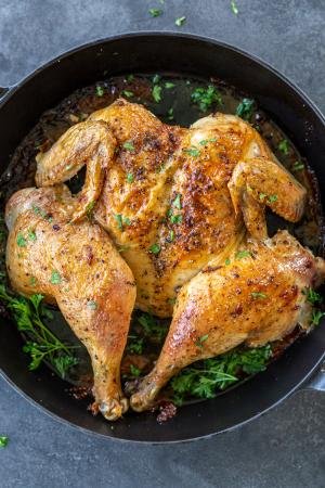 baked Spatchcock Chicken