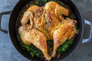 Baked Spatchcock Chicken