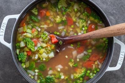 Vegetable Soup in a pot