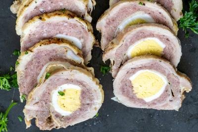 Chicken Roulade on a serving tray