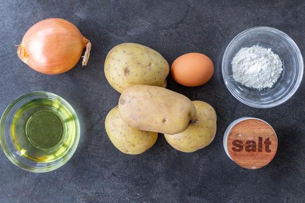 Ingredients for latkes