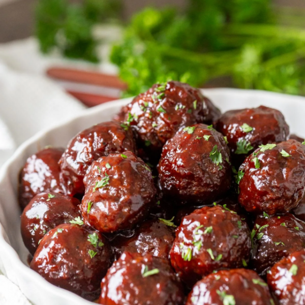 Grape Jelly Meatballs (5-minute Appetizer) Story Poster Image