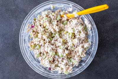 Tuna salad in a bowl