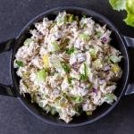 tuna salad ion a serving bowl