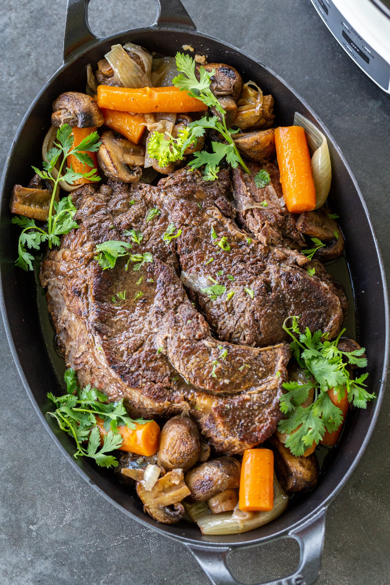 The Best Dutch Oven Pot Roast (Slow Cooker Option!) - All the Healthy Things