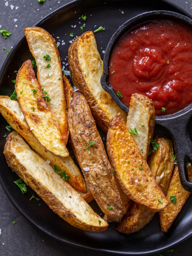 Air Fryer Potato Wedges (Extra Crispy) Story - Momsdish