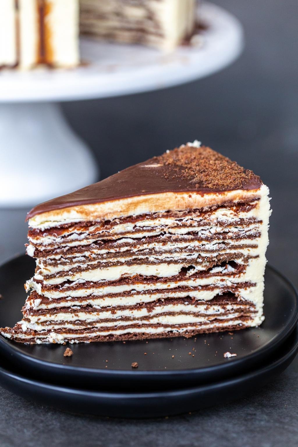 Chocolate Layer Cake (aka Spartak Cake) - Momsdish