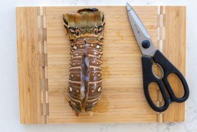 lobster tail cut open