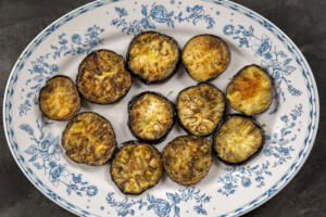 Eggplant on a plate.
