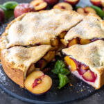 Sliced up European Plum Pie.