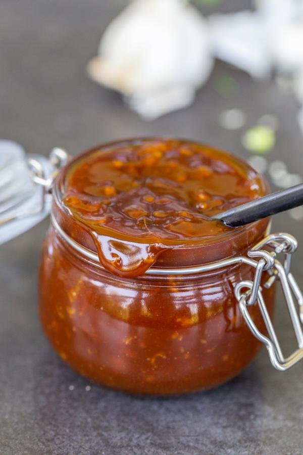 Teriyaki Sauce in a jar.