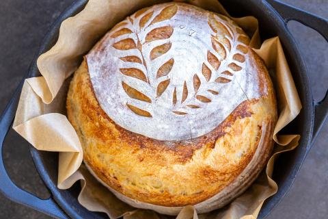 Sourdough Bread in a pan