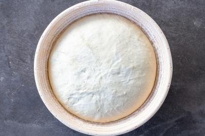 Dough in a proofing basket