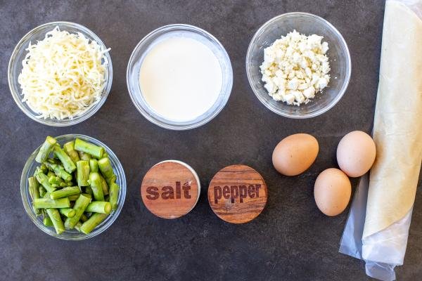 Ingredients for Asparagus Quiche