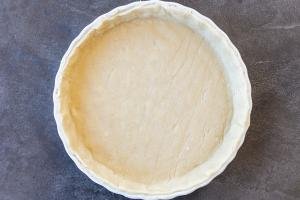 crust in a baking pan