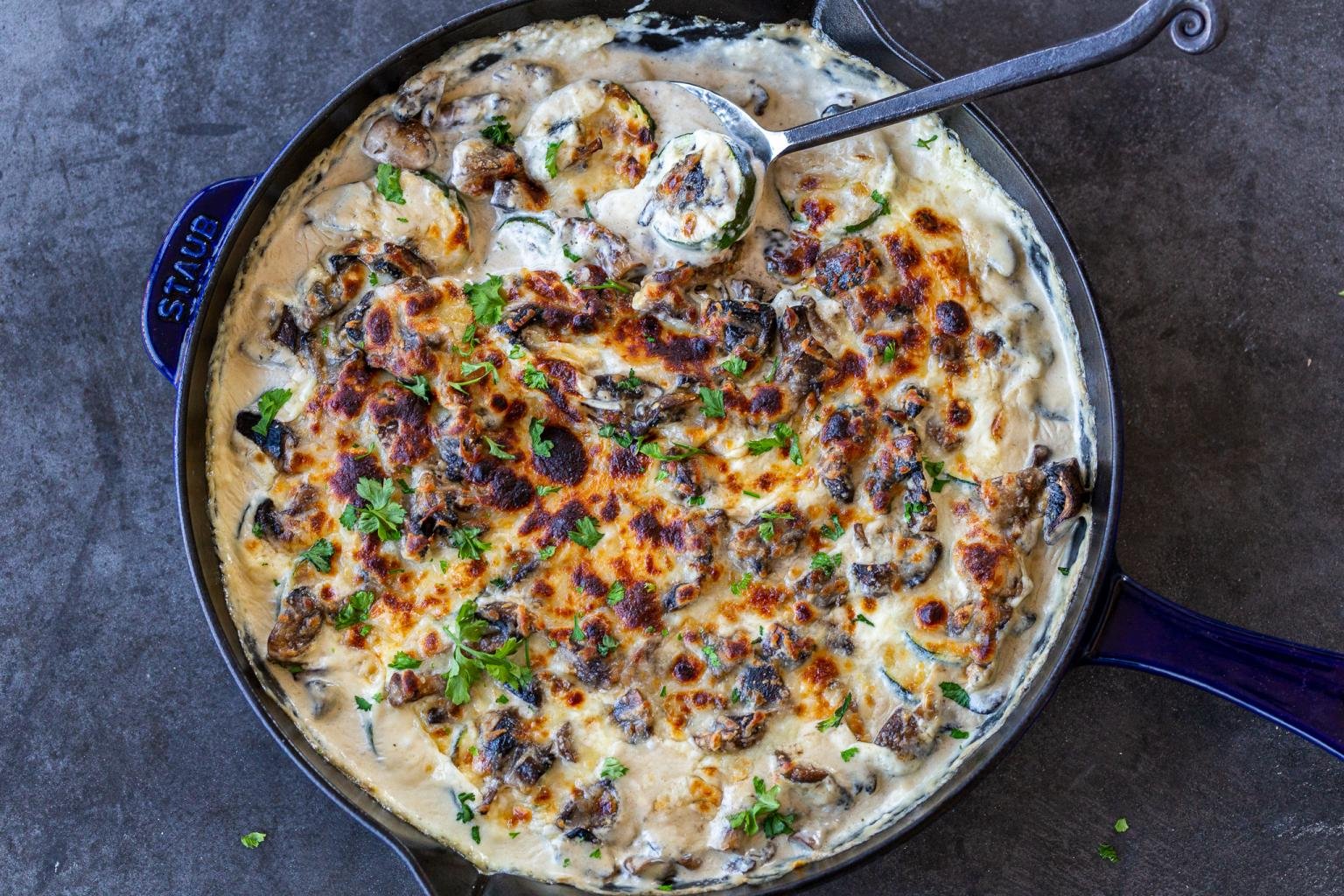 Zucchini Alfredo Bake Recipe Momsdish