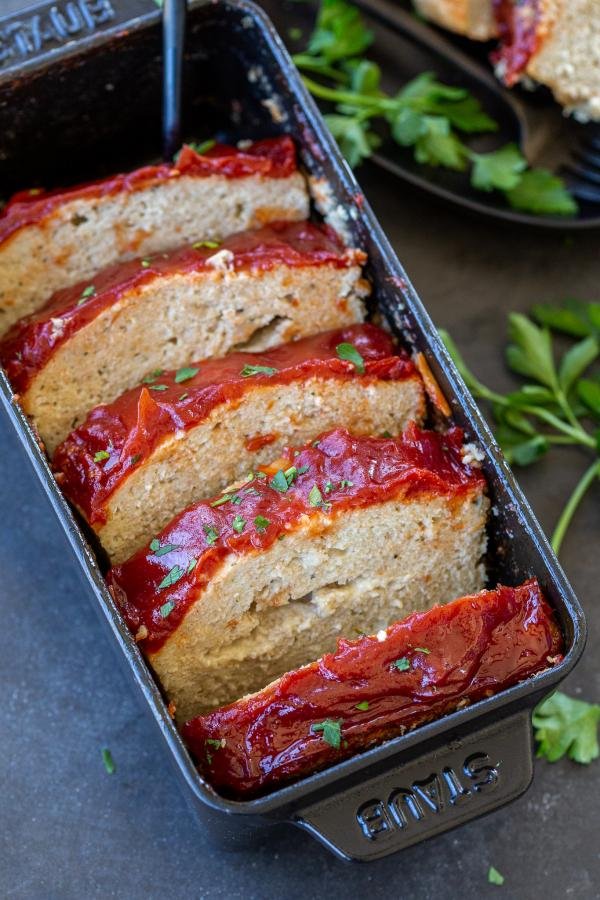 Sliced Chicken Loaf in a pan