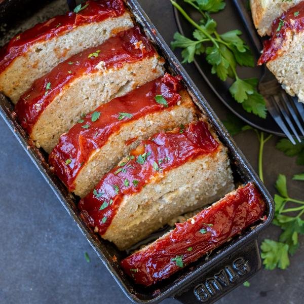 Sliced Chicken Loaf in a pan