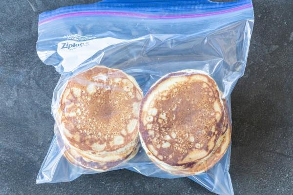 bagged pancakes in a ziplock