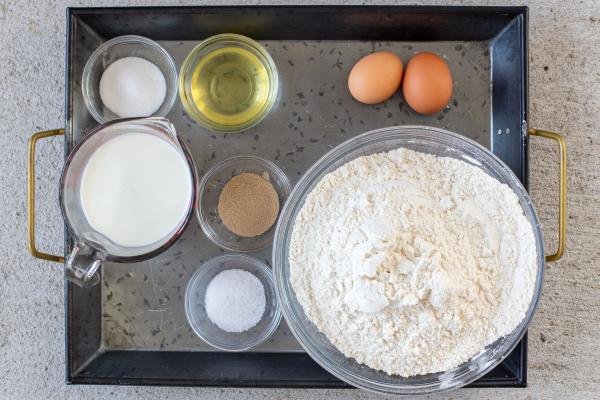 Ingredients for Ukrainian Garlic Bread