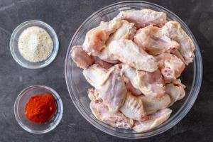 Ingredients for baked chicken wings