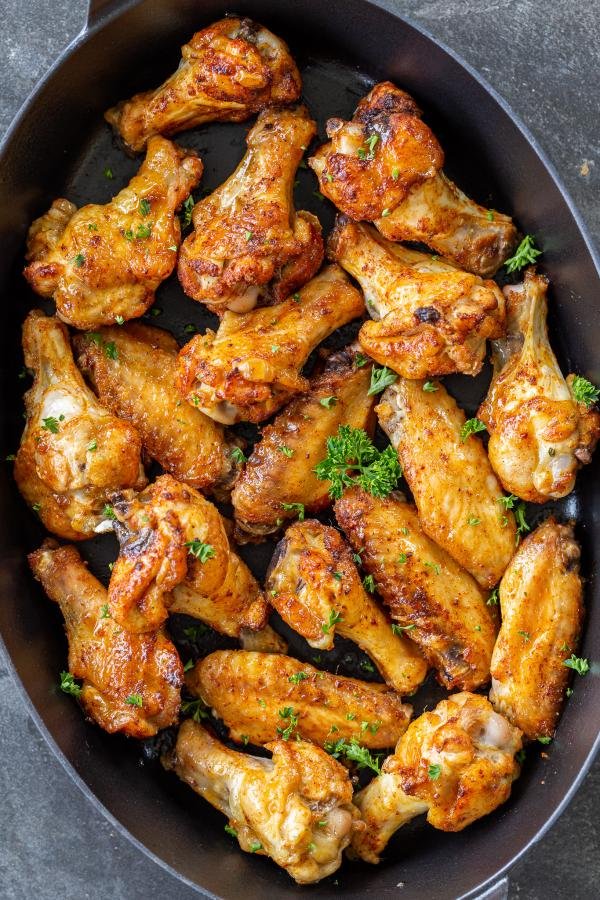 Baked Chicken Wings in a pan