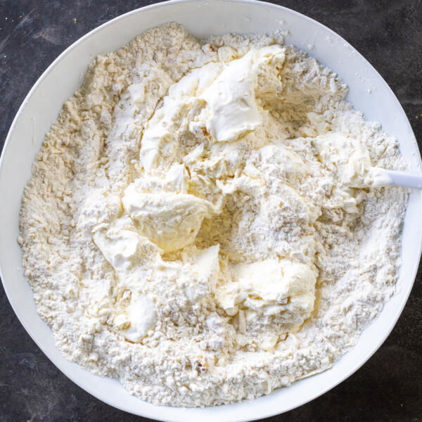 Sour cream added the bowl with remaining ingredients.