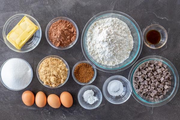 Chocolate Mocha Cookies ingredients 