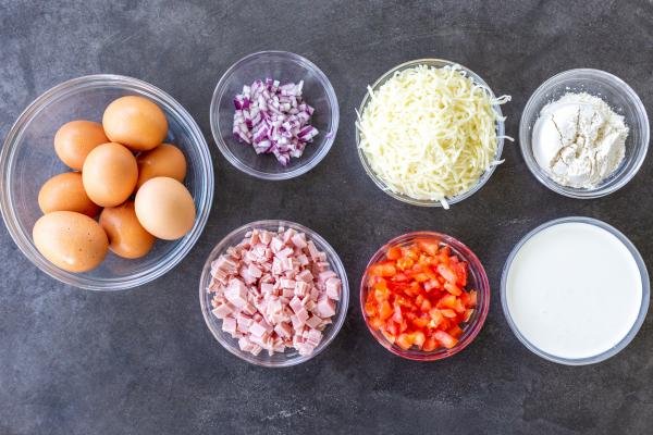 Ingredients for Egg Omelette Roll.