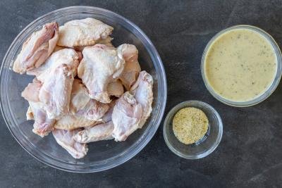 Ingredients for grilled chicken wings