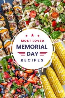 Collage of top Memorial Day recipes