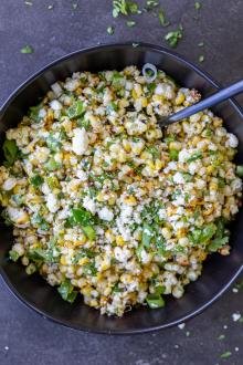 Mexican Street Corn Salad in a bowl.