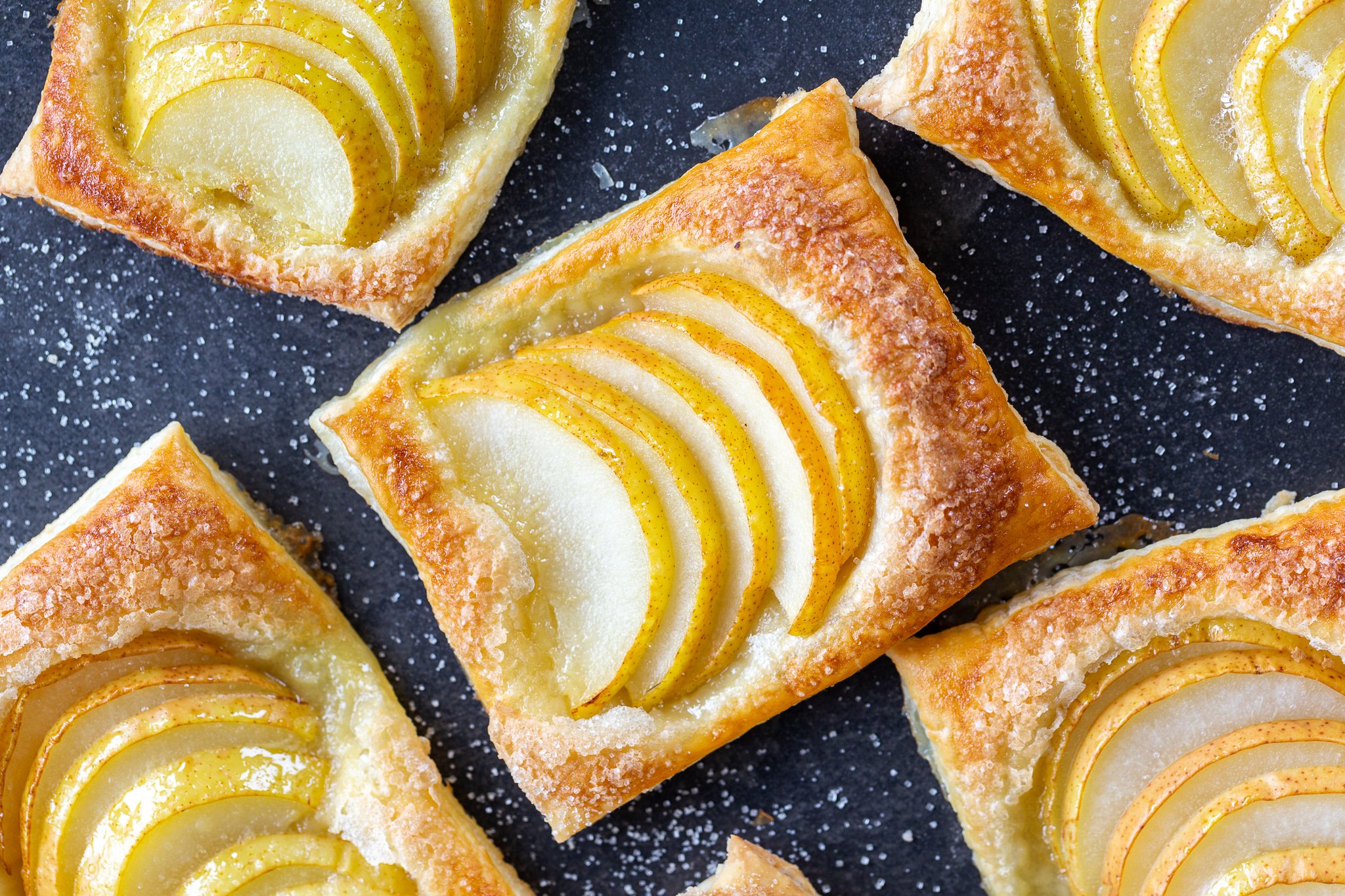 Puff Pastry Pear Tartlets (4 Ingredients) Momsdish