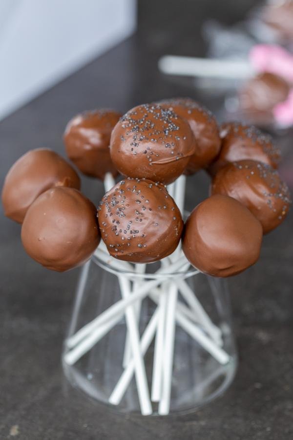 Cake pops in a cup.