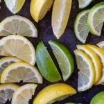 Lemon and limes cut into wedges and slices.