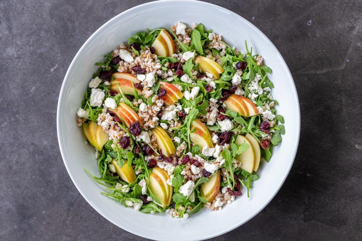 Farro Salad With Lemon Vinaigrette Momsdish