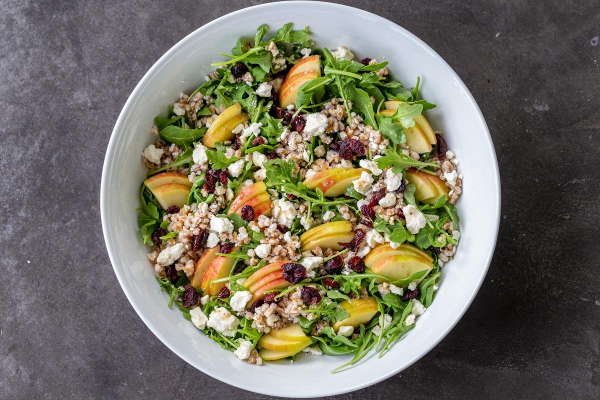 Farro Salad With Lemon Vinaigrette Momsdish