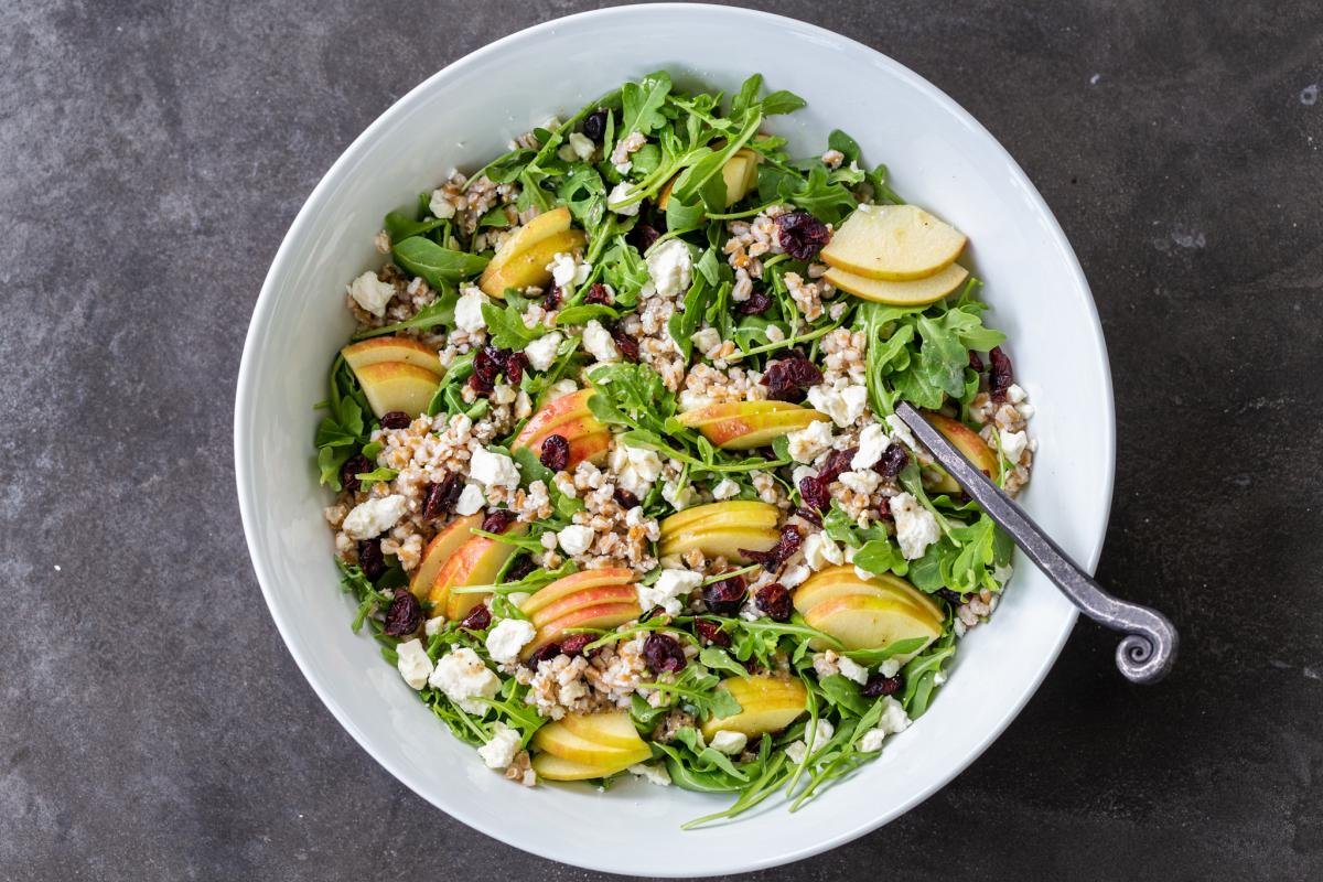 Farro Salad With Lemon Vinaigrette Momsdish