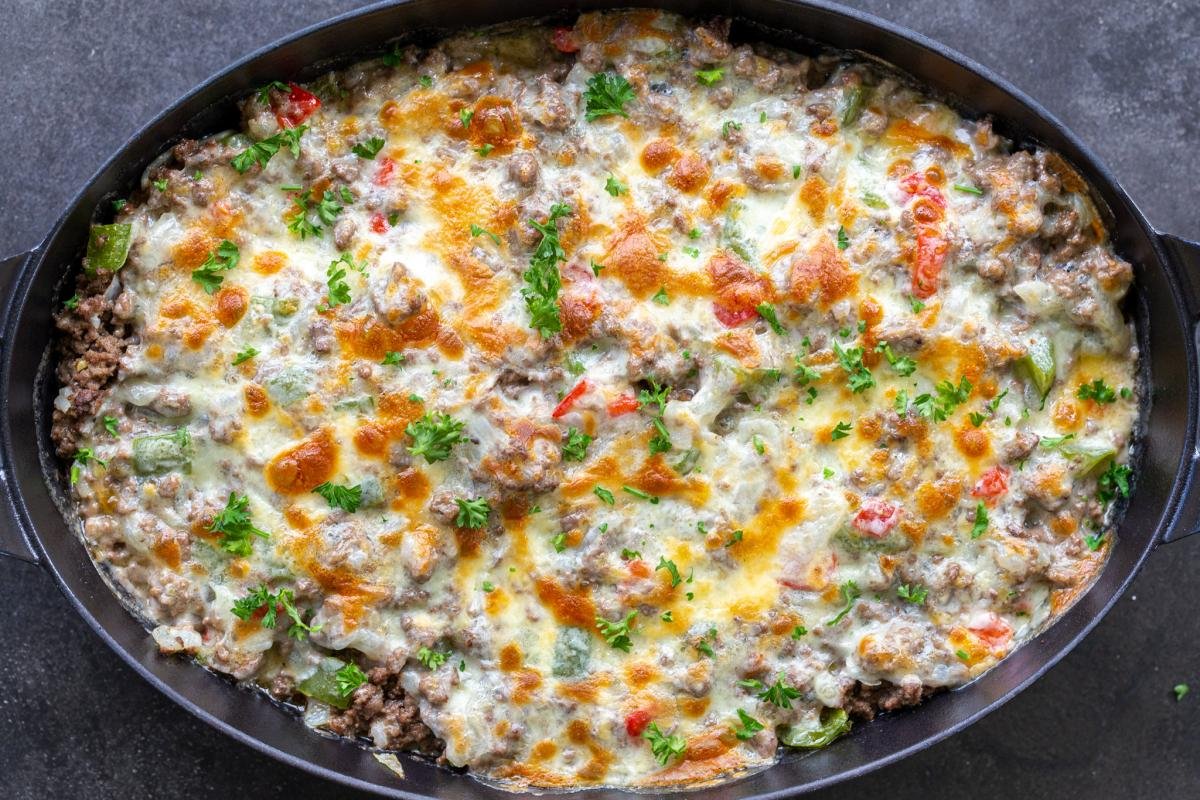 Philly Cheesesteak Casserole (The Very Best) - Momsdish